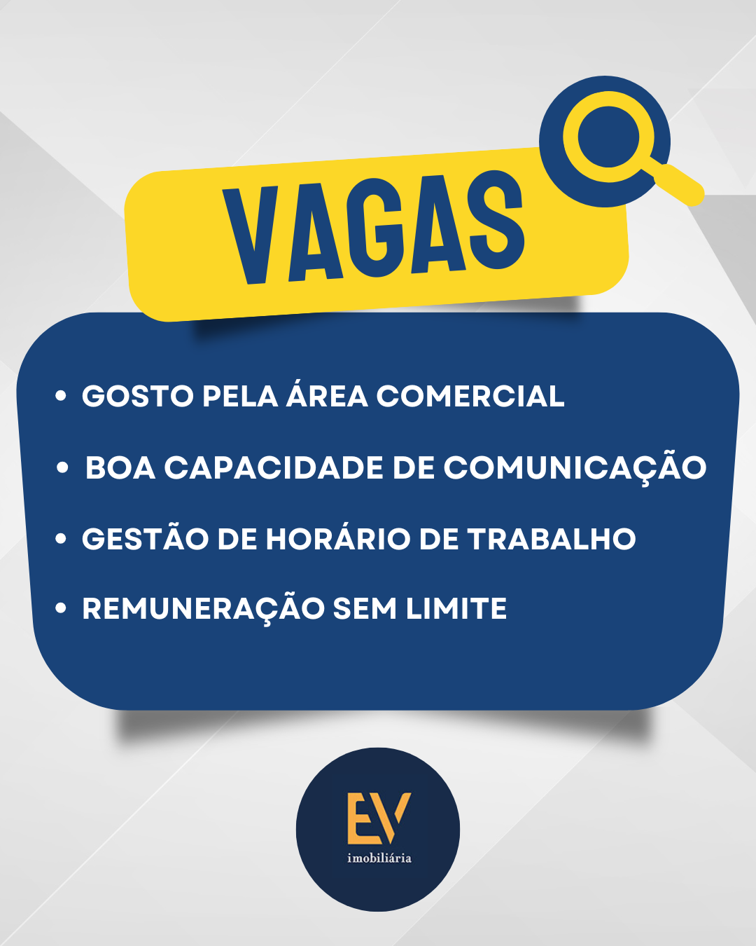 Recrutamento de Consultores Imobiliários