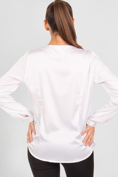 Blusa Branca Telma em Cetim