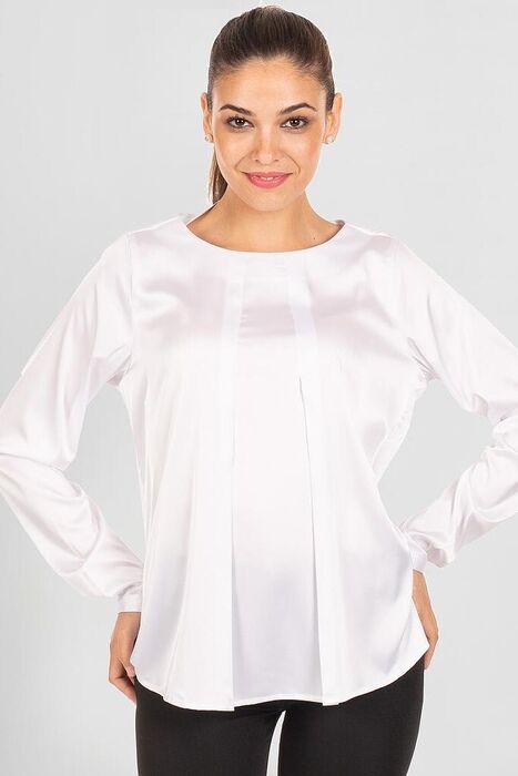 Blusa Branca Telma em Cetim