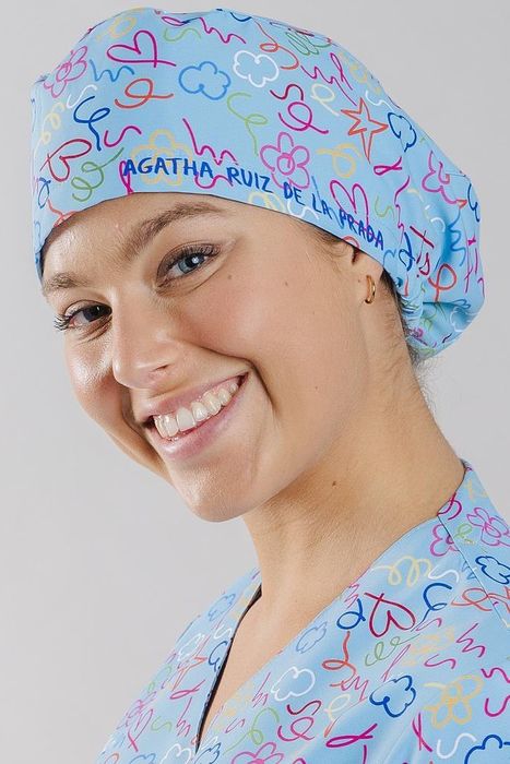 Touca Cirúrgica Estampada de Elástico em Microfibra