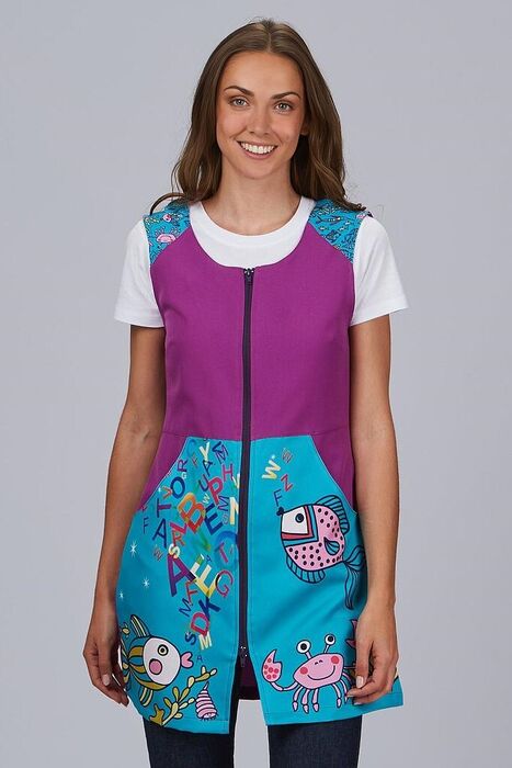 Bata de Educadora Escolar Oceano