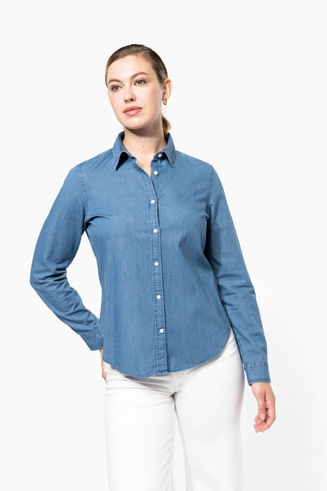 Camisa Feminina em Denim