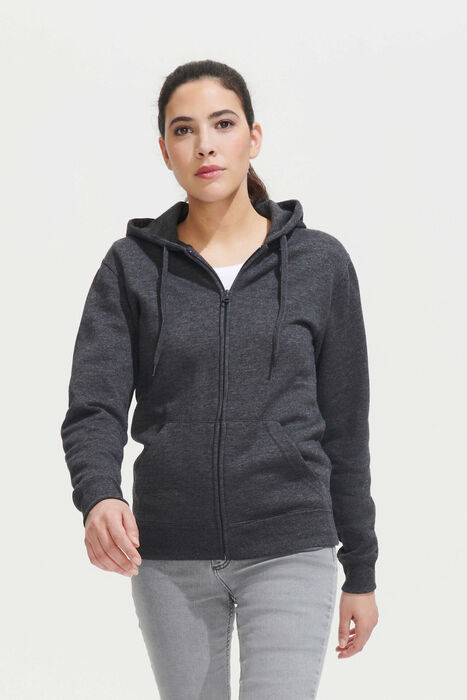 Sweatshirt com Fecho e Capuz para Senhora