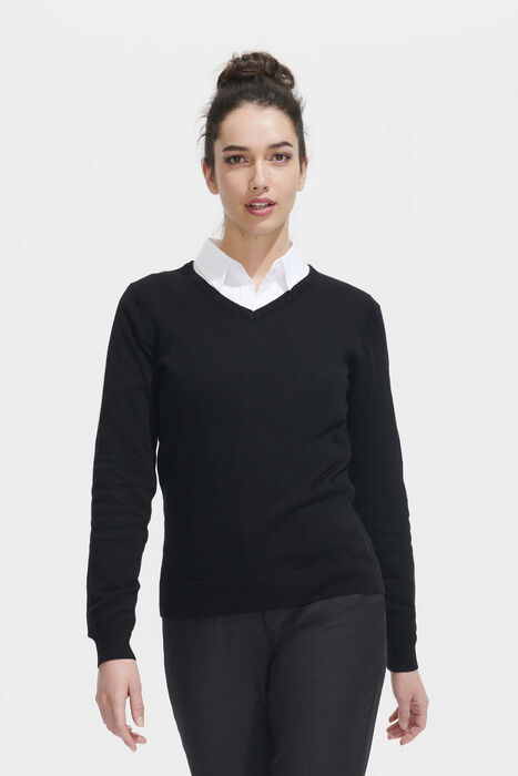 Pullover com Decote em V para Senhora