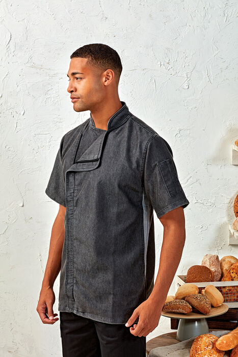 Jaleca Zip Close em Denim