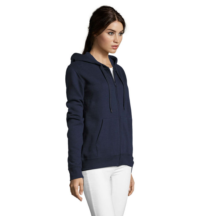 Sweatshirt com Fecho e Capuz para Senhora