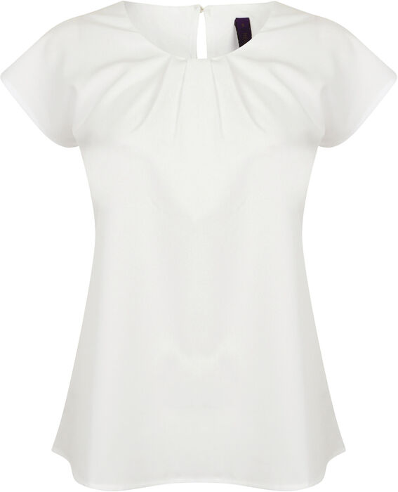 Blusa com Colarinho Plissado