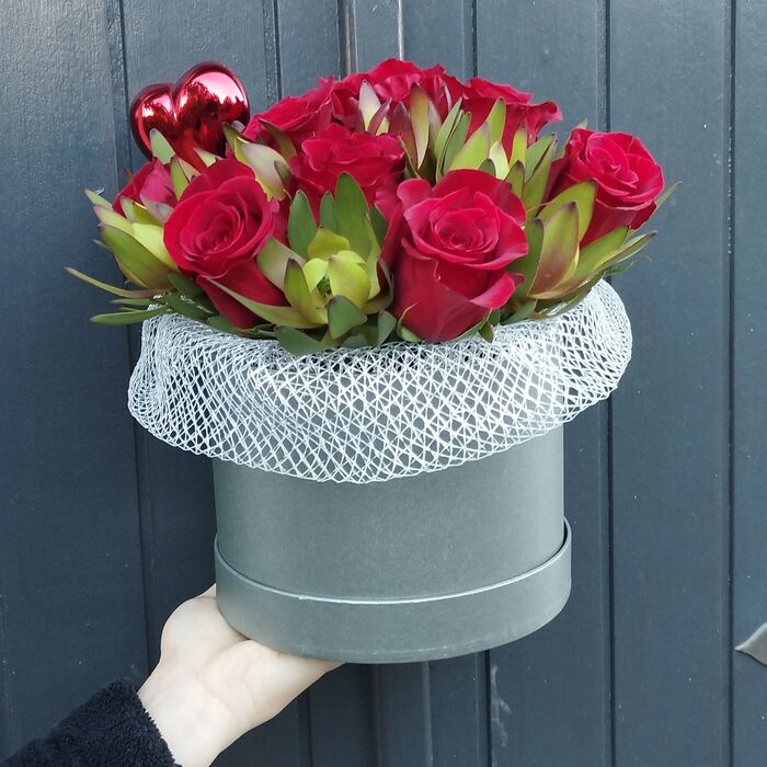 Caixa de rosas São Valentim