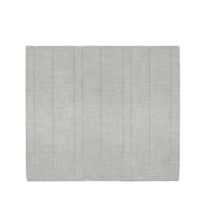Astra Headboard by HDL – upholstered in Linen Feel – Silver with vertical stitched detailing. Handcrafted in Portugal for hospitality and contract interiors.