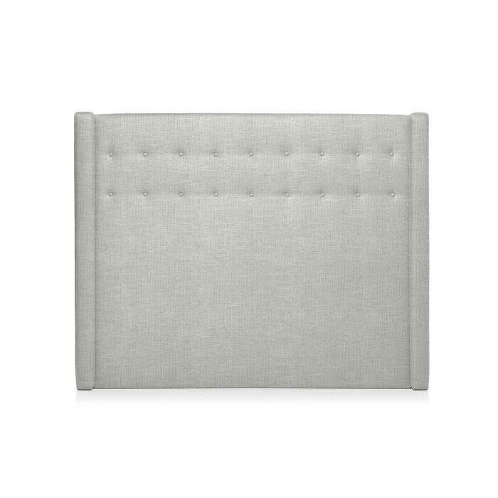 Orbit upholstered headboard by HDL, featuring padded side wings and a row of upholstered buttons. Handcrafted in Portugal for hospitality and contract interiors.