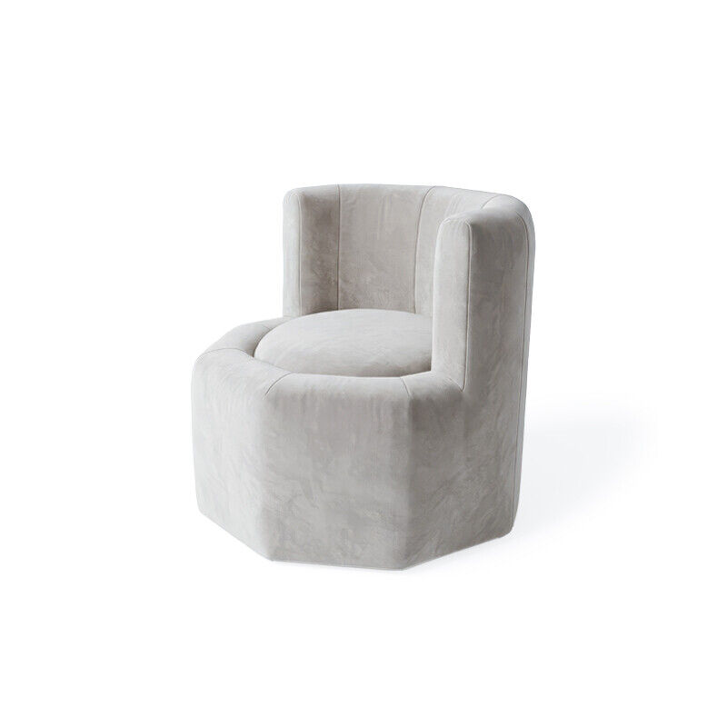Upholstered Scope armchair in Velvet fabric, developed for hospitality and contract environments.