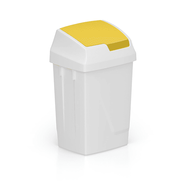 CONTENTOR 50L C/TAMPA VAI VEM AMARELO