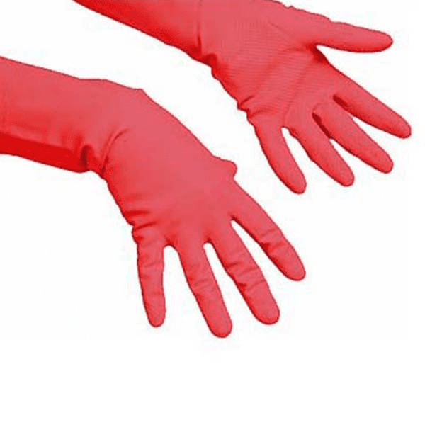 LUVA MULTIUSOS VERM.VILEDA 8,5-9 174345 (10Par)