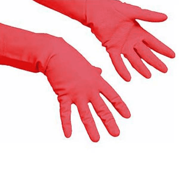 LUVA MULTIUSOS VERM.VILEDA 6,5-7 174341 (10Par)