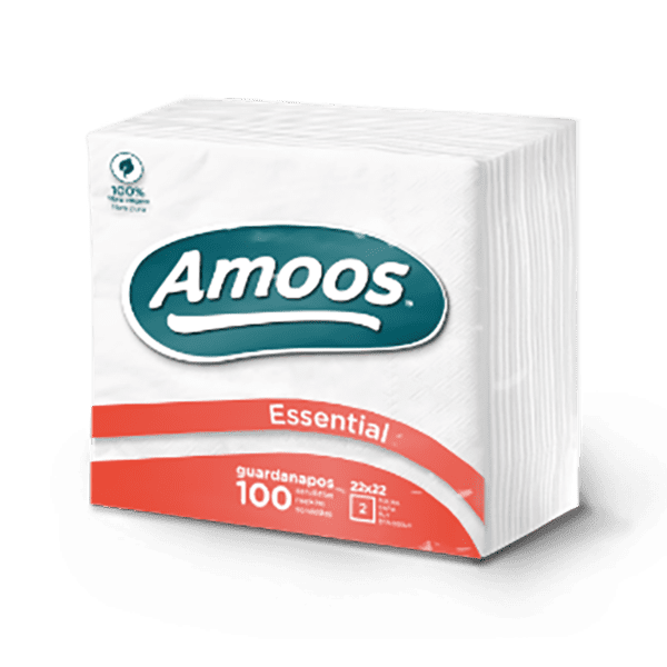 GUARDANAPO 22x22 2F AMOOS ESSENTIAL (24p x 100f)