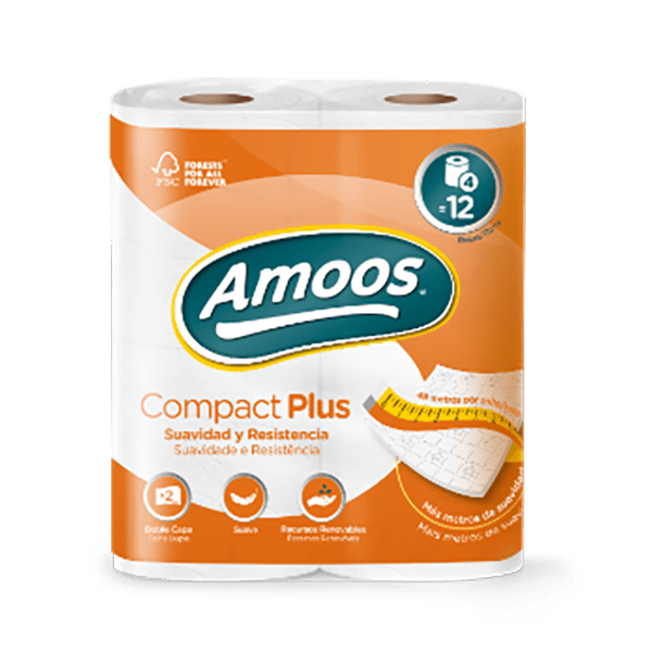 HIGIENICO DOMESTICO 2F AMOOS COMPACT (42r x 50m)