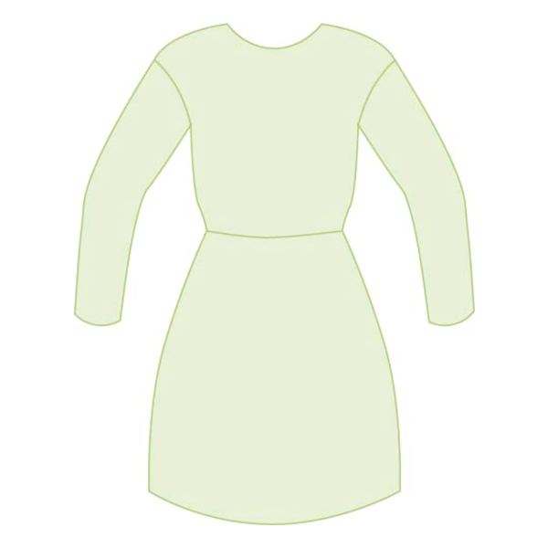 BATA DESCARTAVEL TNT VERDE C/PUNHO ELAST. (10Un)