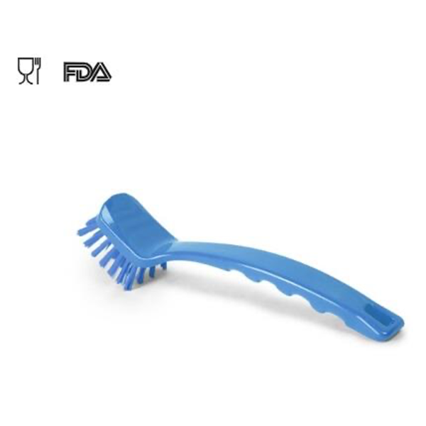 ESCOVA RECTANGULAR PEQUENA AZUL C/CABO