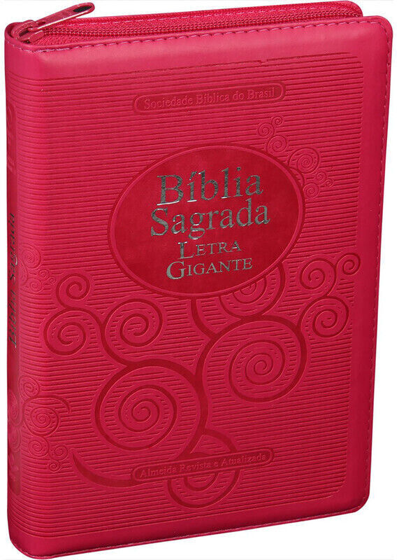 Bíblia Sagrada | ARA | Letra Gigante | Rosa | Com Fecho