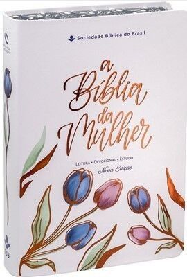 Bíblia da Mulher | NAA | Letra Grande | Couro Sintético Branco