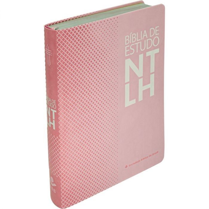 Bíblia de Estudo | NTLH | Letra Média | Rosa Nobre