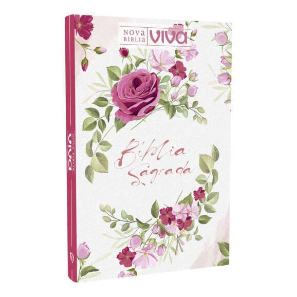 Nova Bíblia Viva | LNV | Letra Média | Capa Dura | Círculo de Flores | Estilo Slim