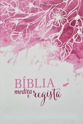 Bíblia Medita e Regista | BPT | Letra Média | Rosa