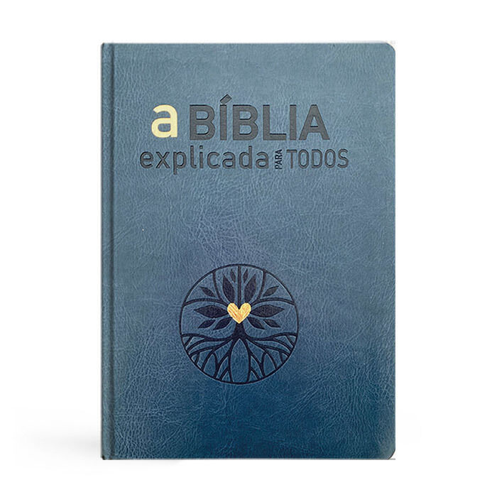 Bíblia de Estudo | Explicada | BPT | Letra Grande | Azul