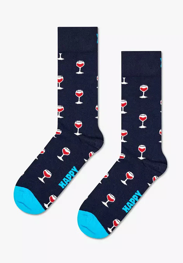 HAPPY SOCKS GLASS OF WINE