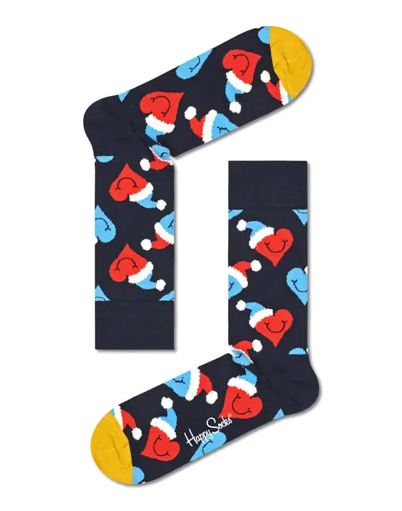 HAPPY SOCKS SANTA LOVE SMILEY