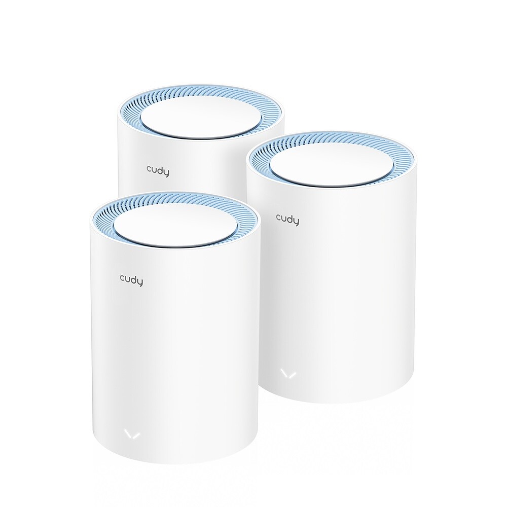 Router Cudy > Sistema de WI-FI Mesh DUAL-BAND (2,4 GHZ / 5 Ghz) WI-FI 5 (802.11AC) Branco 1 Interno - M1200 3-PACK