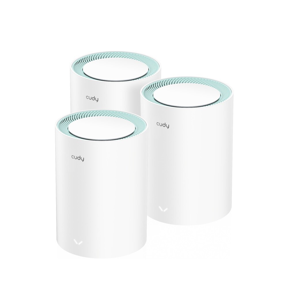 Router Cudy > Sistema de WI-FI Mesh DUAL-BAND (2,4 GHZ / 5 Ghz) WI-FI 5 (802.11AC) Branco 1 Interno - M1300 3-PACK