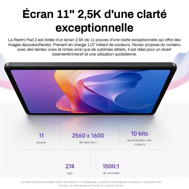 Xiaomi Redmi Pad 2 8GB / 256GB Preto 4G