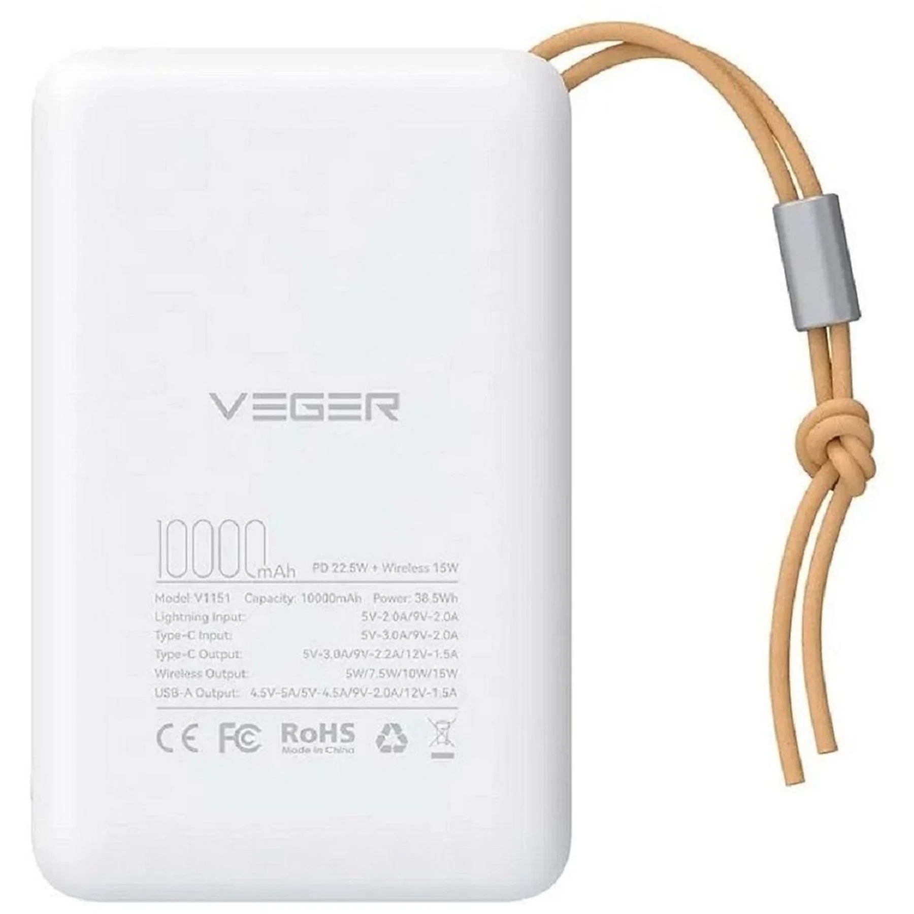 PowerBank 10000mAh USB-A / 2x USB-C / Lightning 