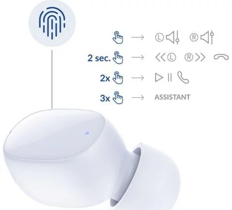Auriculares True Wireless 3MK FlowBuds Bluetooth