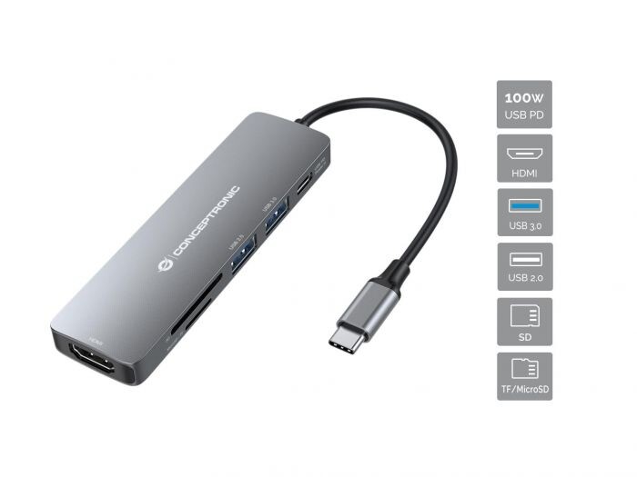 Conceptronic Docking Station USB 3.2 Gen 1 - 6 em 1