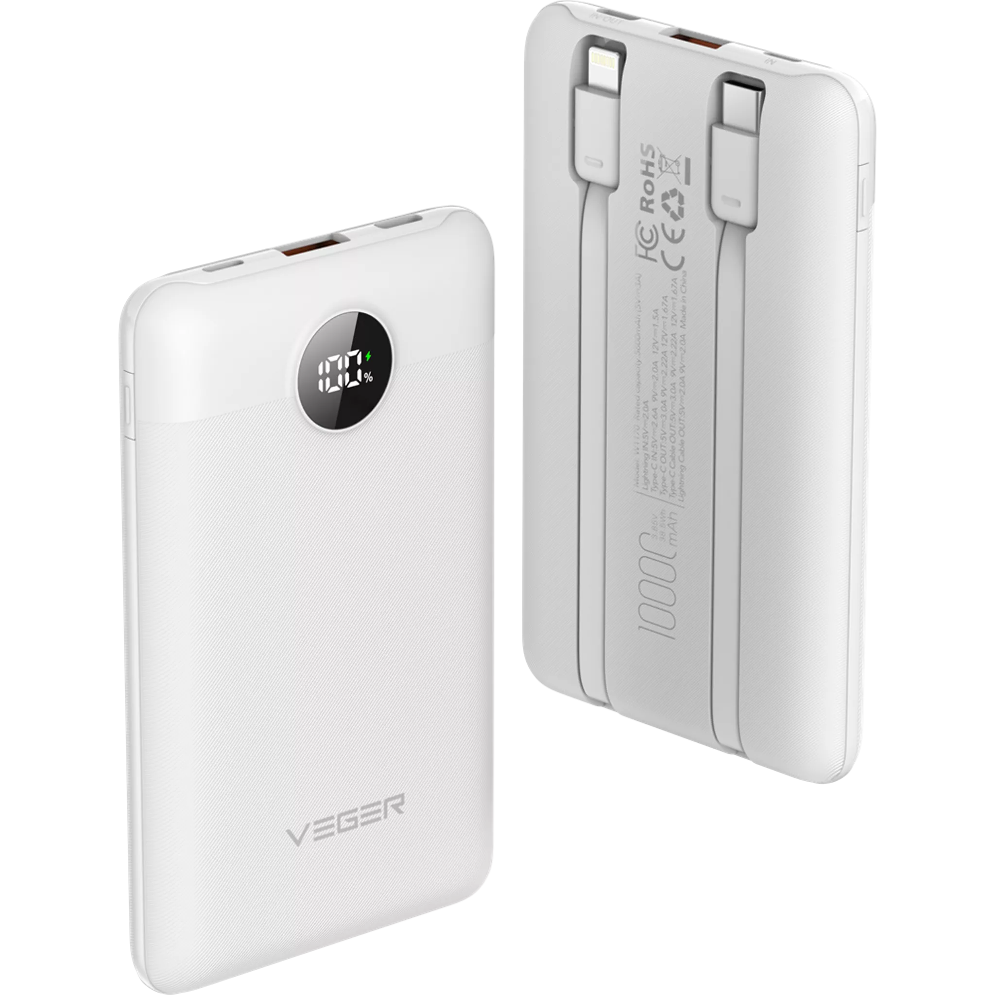 Power bank VEGER com ecrã LCD