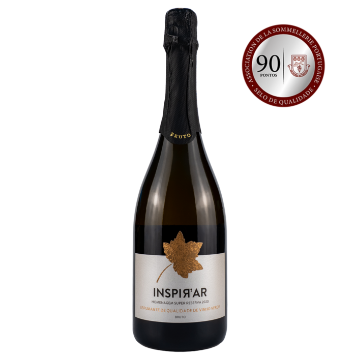 KIT 2 GARRAFAS - HOMENAGEM SUPER RESERVA ESPUMANTE 2020 - VINHO VERDE DOC BRUTO