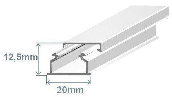 Calha 20x12.5mm Adesiva (2mt) 10030FBR Efapel