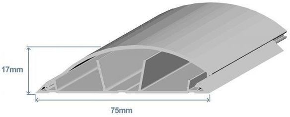 Calha de chão 75x17mm (2mt) 10120CCZ Efapel