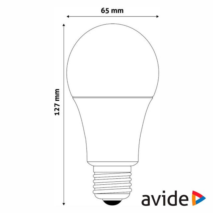 Lâmpada LED E27 G60 15W 6400K 1360lm Value Range AVIDE