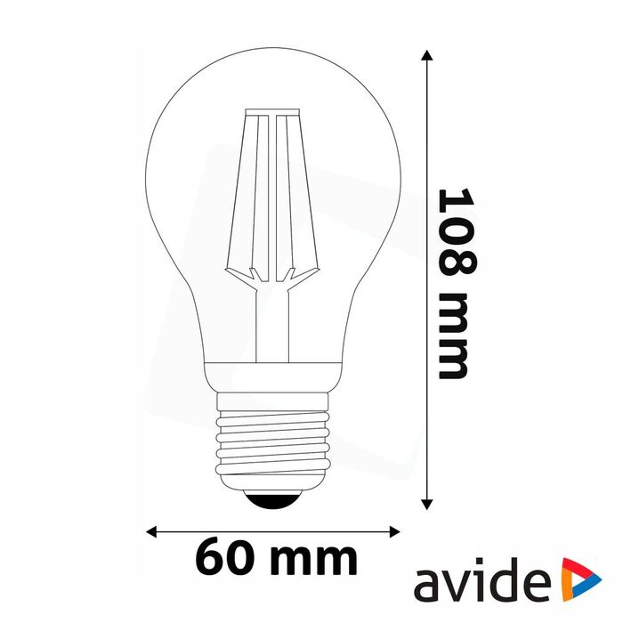 Lâmpada Filamento E27 8.5W 4000K 1055lm Avide