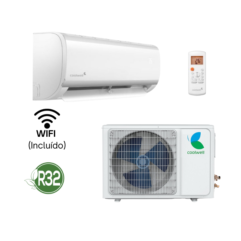 Ar Condicionado 12000Btu R32 I-COOL Monosplit WIFI Coolwell