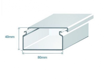 Calha 80x40mm (2mt) 13050CBR Efapel