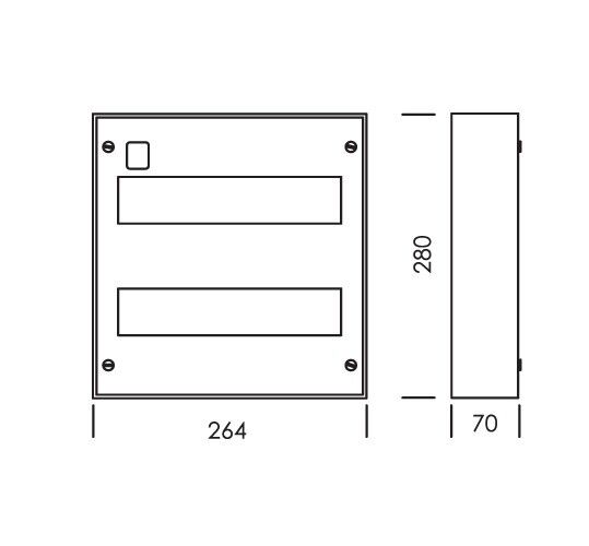 Quadro Saliente Mini IP30 2Fila 24 Mód. 2024 TEV