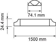 Armadura Slim LED 50W 150cms 6000k 6000lm V-TAC