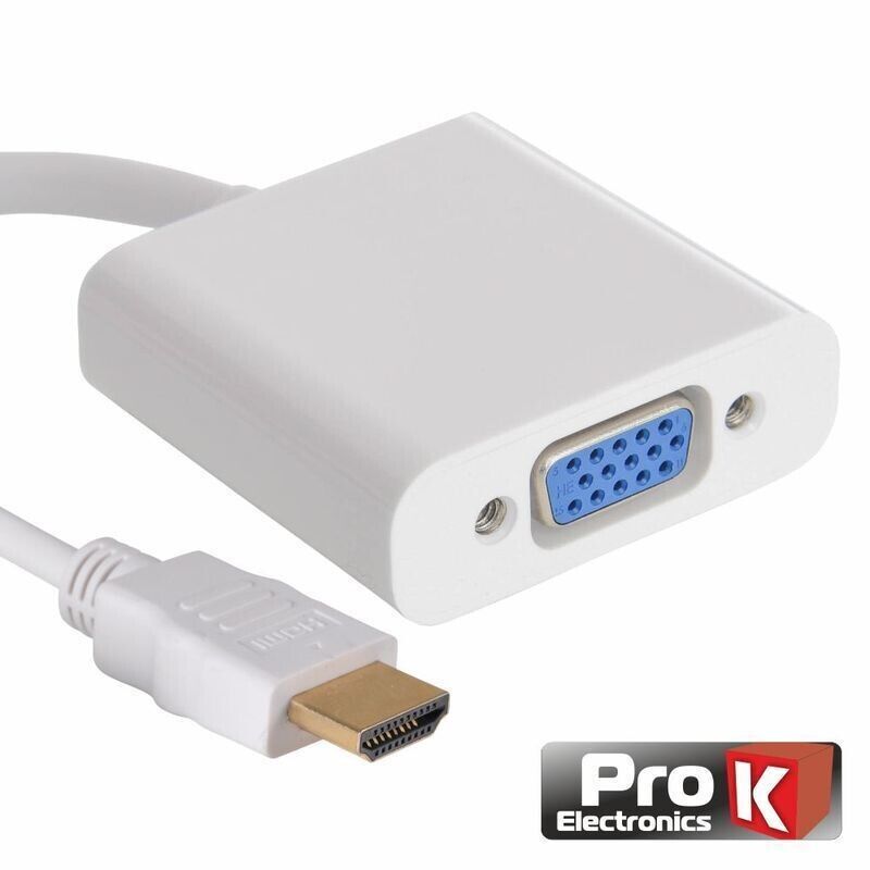 Adaptador HDMI p/ VGA Branco PROK