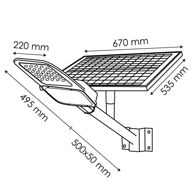 Luminária Solar Led Minlight Para Iluminação Pública 200W