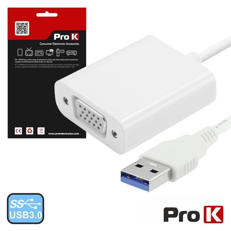 Conversor Usb 3.0 Para VGA Prok