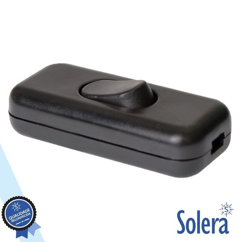 Interruptor de Passagem Bipolar 4A 250V Preto Solera